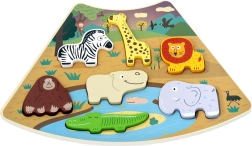 2Kids Toys Lesena povezljiva sestavljanka Safari