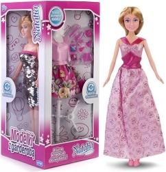 Lutka manekenka z garderobo 29 cm