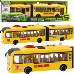 Zglobni šolski avtobus 1:16 z lučmi, zvoki in odpirajočimi se vrati