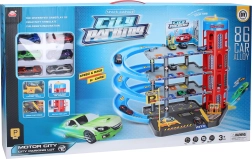 Parkirna postaja s 6 kovinskimi avtomobilčki 55 × 40 × 44 cm