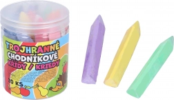 Barvne trikotne kredice za pločnik, 20 kos