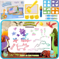 magična vodna risalna podloga XXL 100 × 80 cm z žigi in številkami