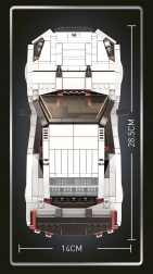 komplet športni avto 1034 koščkov – bel