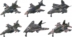 Kovinsko-plastični lovci 12 cm z vzvratnim pogonom, mešanica vrst 6 kosov v škatli