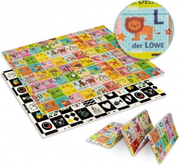 Humbi močna obojestranska penasta podloga XPE 120 × 180 z nemško abecedo