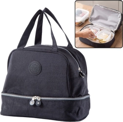 Izolacijska termotorba z nastavljivim trakom, črna, 27 cm