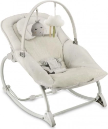 vibrirajoči ležalnik z melodijami MoMi LAPIS, svetlo siv