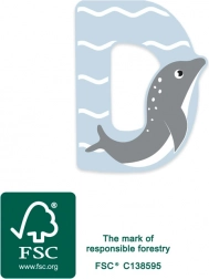 Lesena črka D small foot