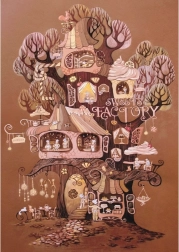 Puzzle Magnolia tovarna slaščic 1000 koščkov