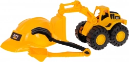 Gradbeni set s čelado in bagrom za otroke