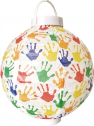 Papirnata svetilka 20 cm na baterije