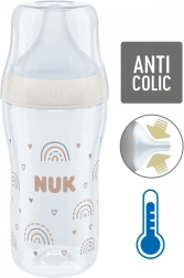 Steklena dojenčkova steklenička NUK Perfect Match s kontrolo temperature 230 ml