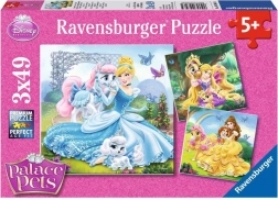 Ravensburger puzzle Disney princese in njihovi ljubljenčki 3×49 koščkov