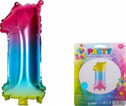 Mavrični napihljiv balon številka 1