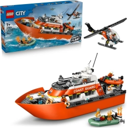 LEGO City reševalni čoln obalne straže in helikopter