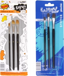 Set ploščatih čopičev 3 kosi