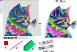 diamond painting mucek 30 × 30 cm