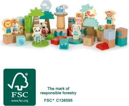 Lesena gradbena set Jungle prijatelji small foot