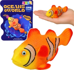 Gumijasta figurica klovnske ribice (očkate) (»brihatke«) 10,5 cm
