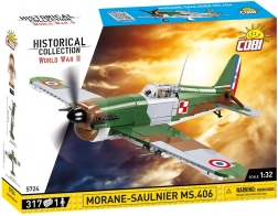 COBI Morane‑Saulnier MS.406 – komplet za sestavljanje zgodovinskega letala 1:32 (317 delov)