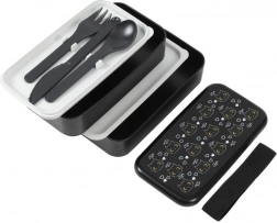 črna mačja bento škatla 1,2 l