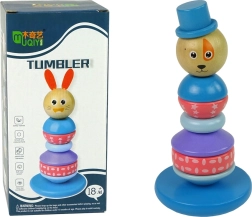 Lesena izobraževalna piramida Pes s klobukom