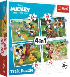 Sestavljanka 4 v 1 – čudovit dan MICKEY MOUSE