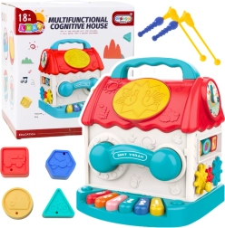 Interaktivna izobraževalna kocka v obliki hišice za otroke