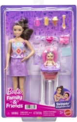 Barbie Skipper Babysitters – varuška z jedilnim stolčkom