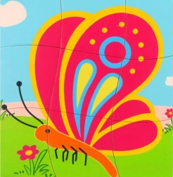 Plastene lesene sestavljanke Metulj