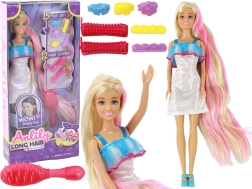 Punčka Anlily z dolgimi blond lasmi - stilistični komplet