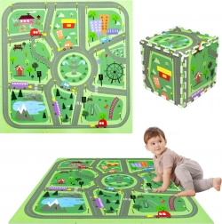 Pena podloga Humbi mestne ulice 90 × 90 cm, 9 delov