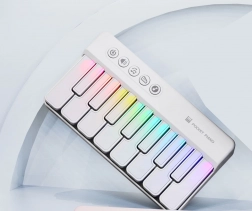 Glasbeni mini klavirček bel za otroke