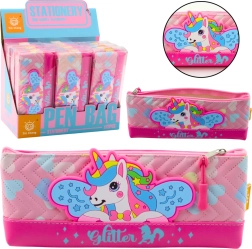 Šolska torbica z roza samorogom 20 x 8,5 cm