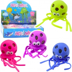 Antistresna gumica v obliki hobotnice z gelnimi kroglicami