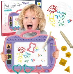 Woopie magnetna risalna tabla s štampiljkami in šablonami