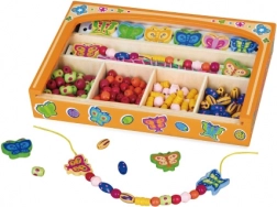 Lesena set za nizanje perlic