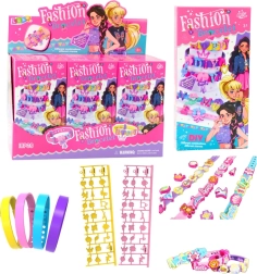 Kreativni DIY komplet zapestnic s čarminčki in črkami – 4 nastavljive zapestnice