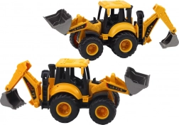 Gradbeno vozilo bager dve žlici nastavljiv rumen