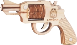 Woodcraft lesene 3D sestavljanke revolver na elastike Colt