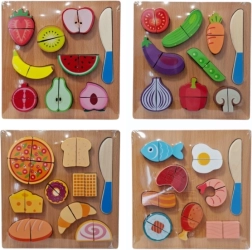 Wooden food puzzle set with knife (random variant) - 1 piece