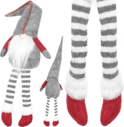 Sedeči škrat tekstilna dekoracija 50 cm – Siva