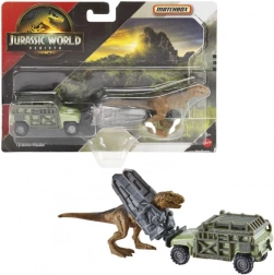 Matchbox Jurski svet prevoznik dino – igralni set z vozilom in dinozavri