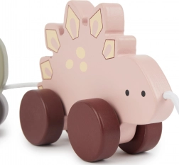 Vlečna lesena igrača dinozavri Bieco