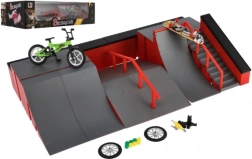 Skejtpark – prstni skateboard in BMX set z rampami in dodatki