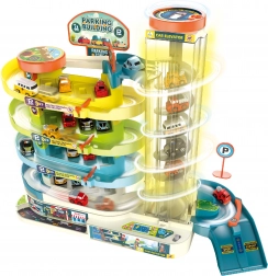 Nadstropna garaža z dvigalom za 6 avtomobilov s svetlobnimi in zvočnimi učinki