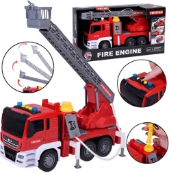 Gasilniško vozilo z vodno črpalko, lučmi in zvoki, pogon na vztrajnik