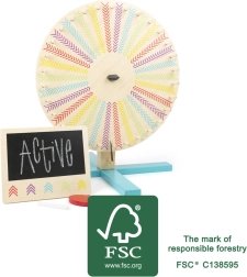 leseno kolo sreče s šolsko tablo SMALL FOOT Active