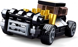 Črni modni komplet s potegljivim avtom