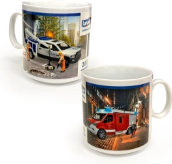 Porcelanasta skodelica BRUDER z motivi igrač